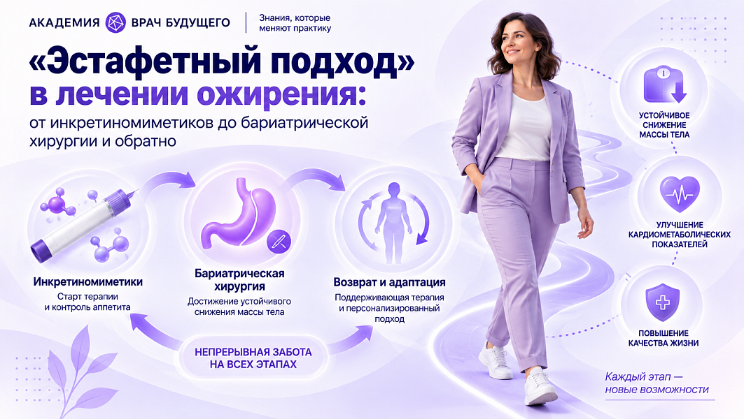 «Эстафетный подход» в лечении ожирения: от инкретиномиметиков до бариатрической хирургии и обратно